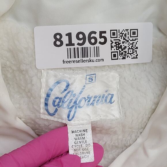 Vintage 80s North San-Diego Windbreaker L 21x25 Fleece-Lined - Picture 8 of 12